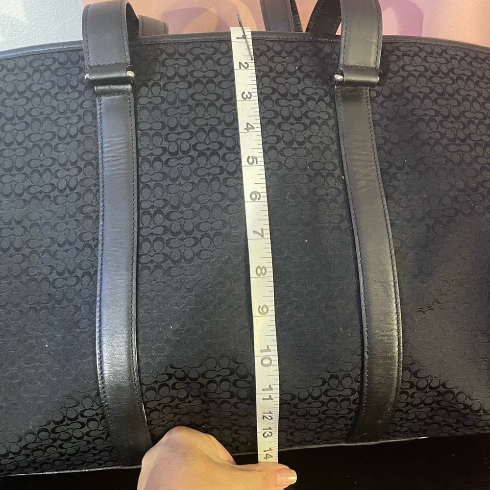 Coach Black Monogram Jacquard Logo Mini Signature tote,  smoke free very clean. - Picture 7 of 10